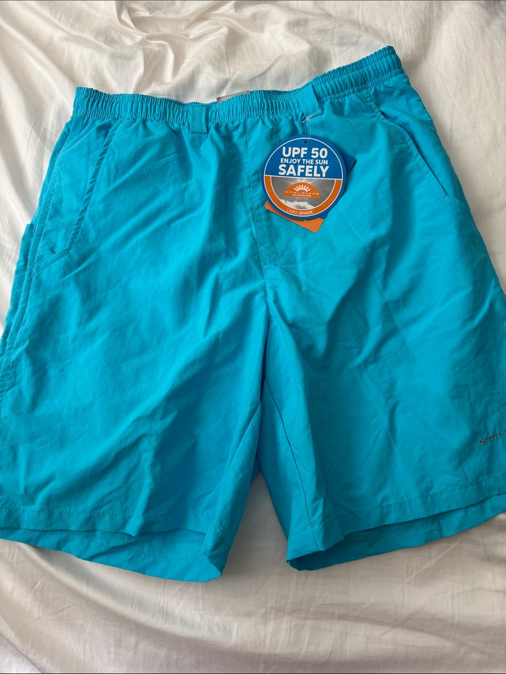 NWT Columbia Omni Shade UPF 50 Blue Men's Water Shorts
